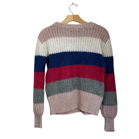 Abercombie & Fitch Wool Blend Color Block Crewneck Cozy Sweater Size M - Picture 2 of 7